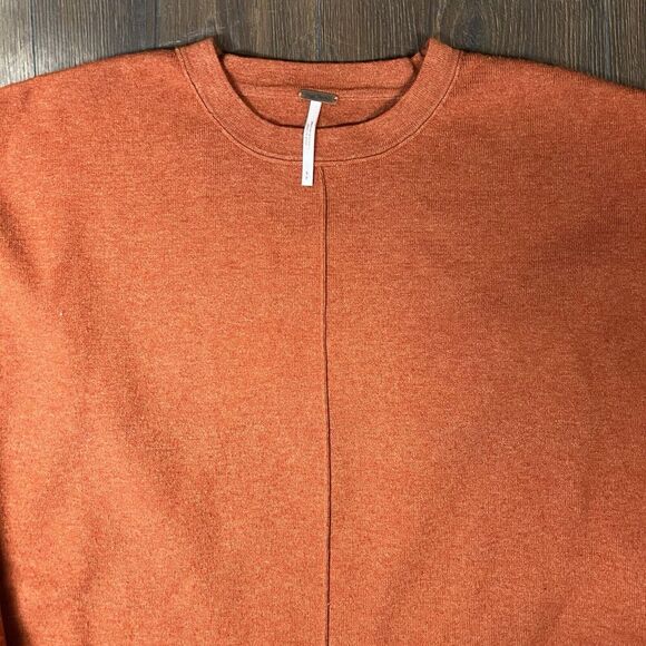 Free People Uptown Pullover Oversized Crewneck Sweater in Terra Cotta Size SM - Picture 5 of 7
